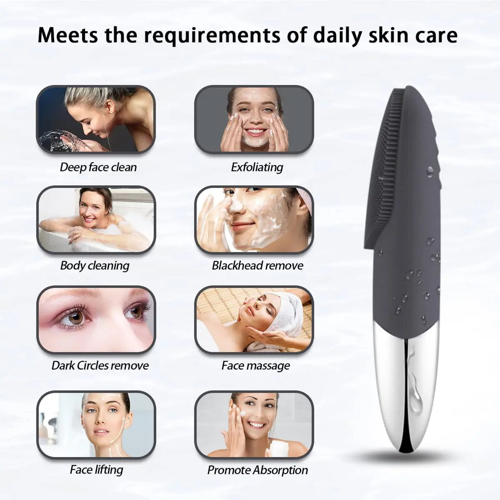 VibePore DL001™ 2026 Sonic Silicone Facial Cleanser
