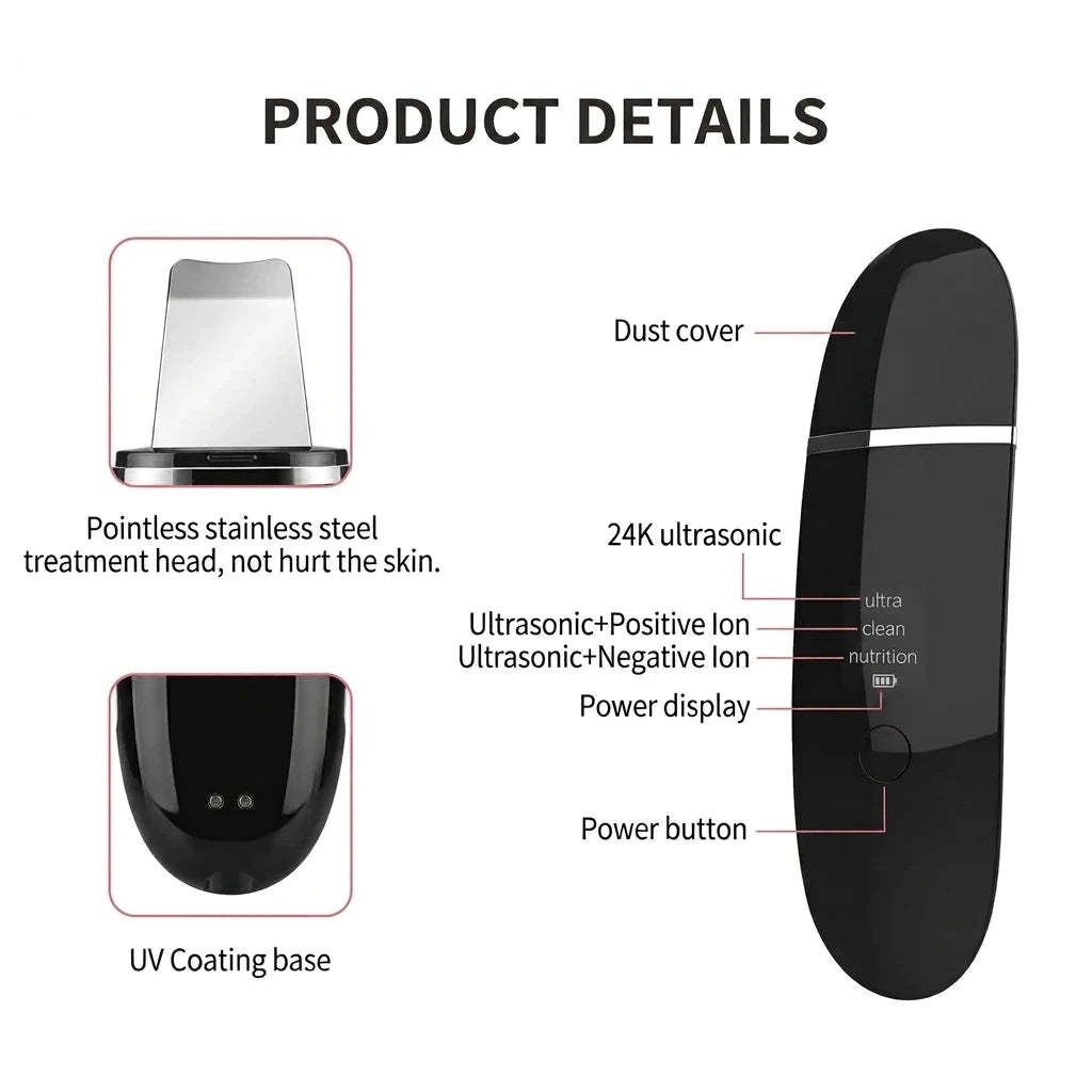 PoreClear™ Ultrasonic Facial Scrubber