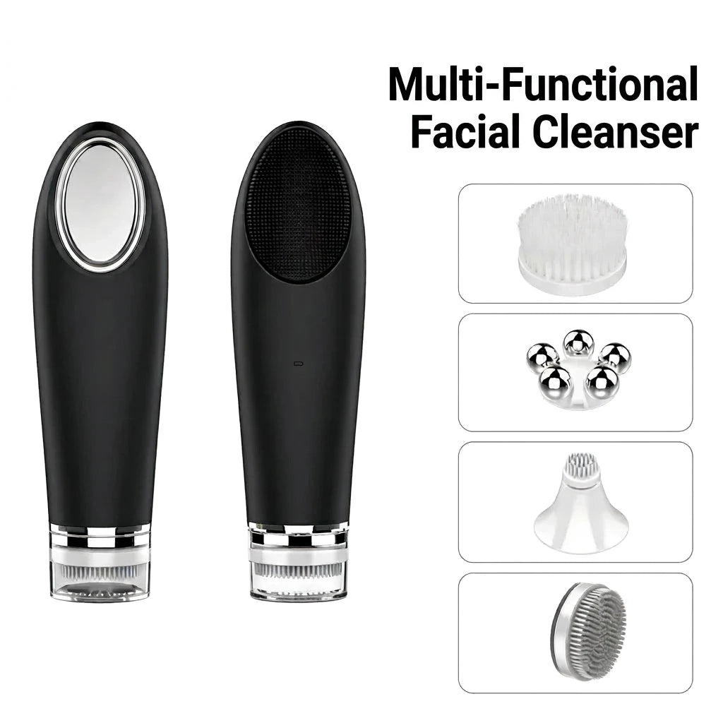 Waterproof Soft Silicone Electric Cleansing Facial Massager